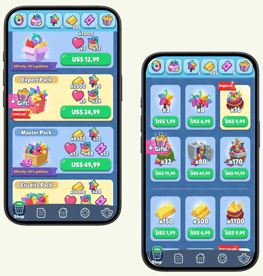 Different paywall variations for personalized IAP offers